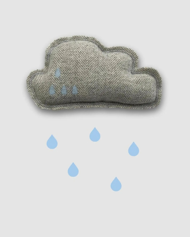 Cloud Catnip Pillow Toy in Grey (Made in the USA) Play HITHER RABBIT   
