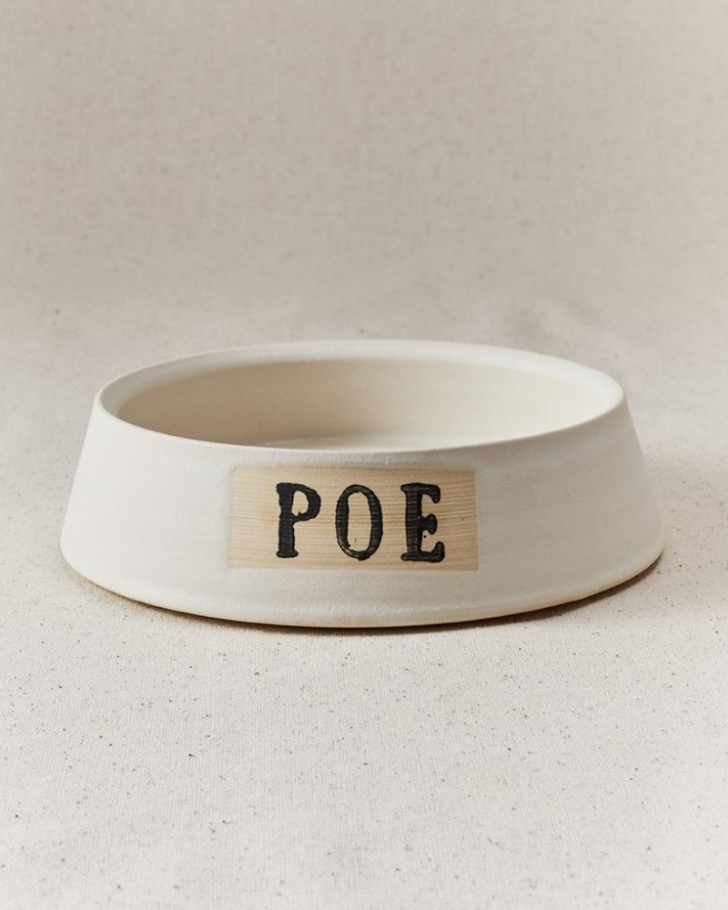 Poe Pet Bowl in Blanc (Made in the USA) (Custom/Direct-Ship) Eat STYLE UNION HOME   