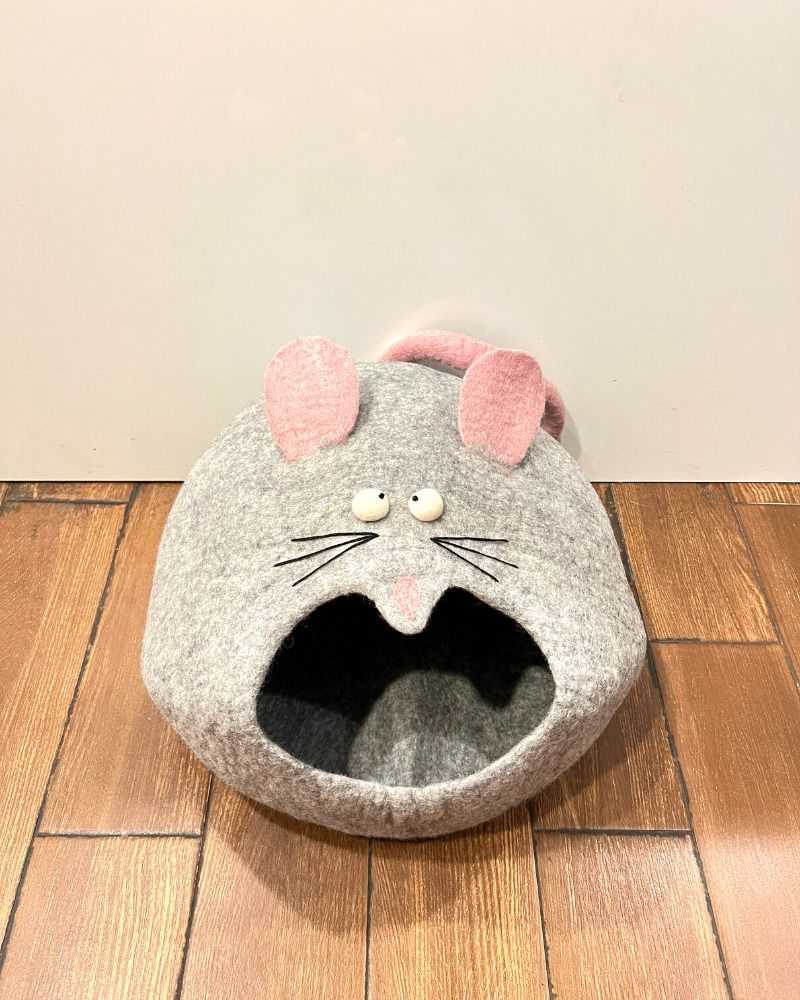 Mouse Cat Cocoon Bed (FINAL SALE) HOME POMEGRANATE MOON   