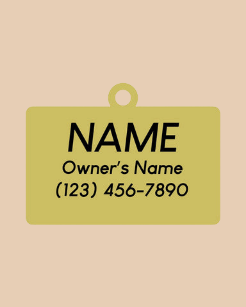 Hello, My Name Is ID Tag (Custom/Drop-Ship) (Made in the USA) Accessories TWO TAILS PET COMPANY   