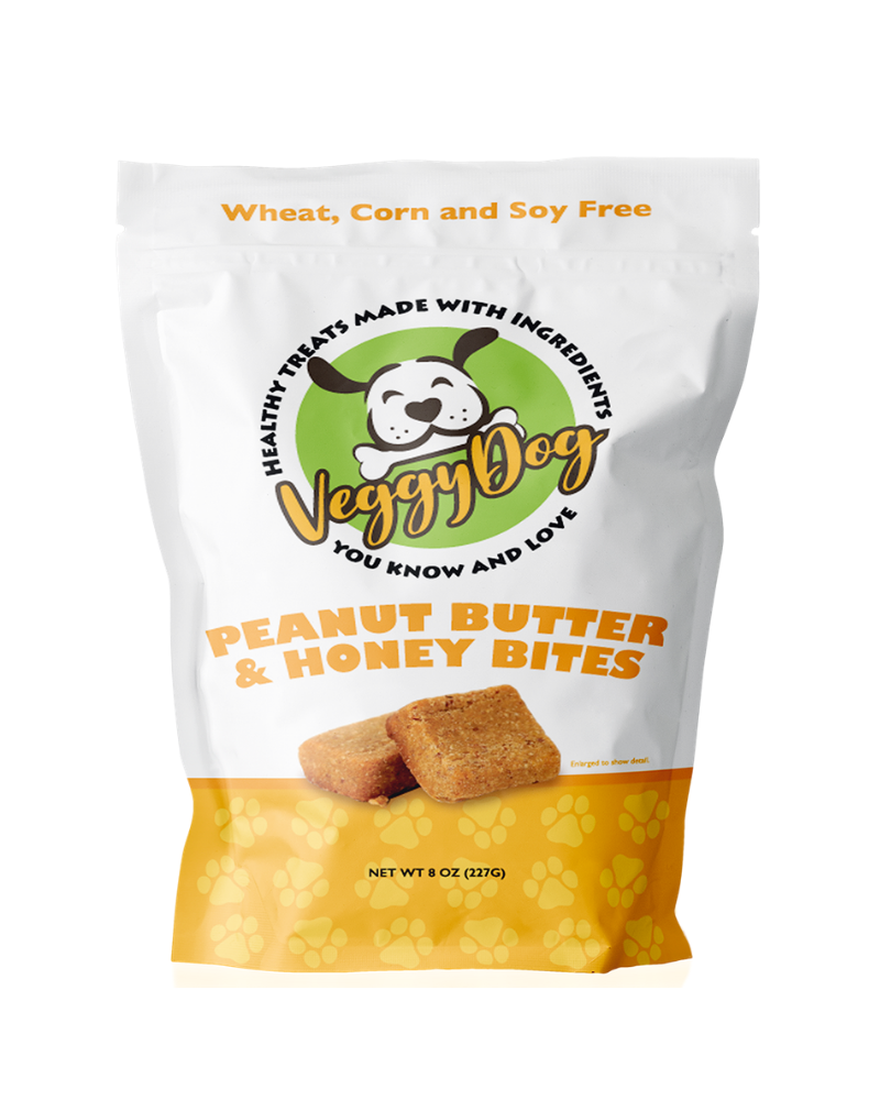 Peanut Butter & Honey Bites Dog Treats Eat VEGGY DOG   