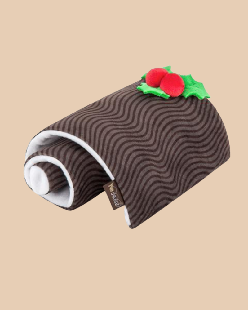 Yule Log Crinkle Dog Toy Play P.L.A.Y.   