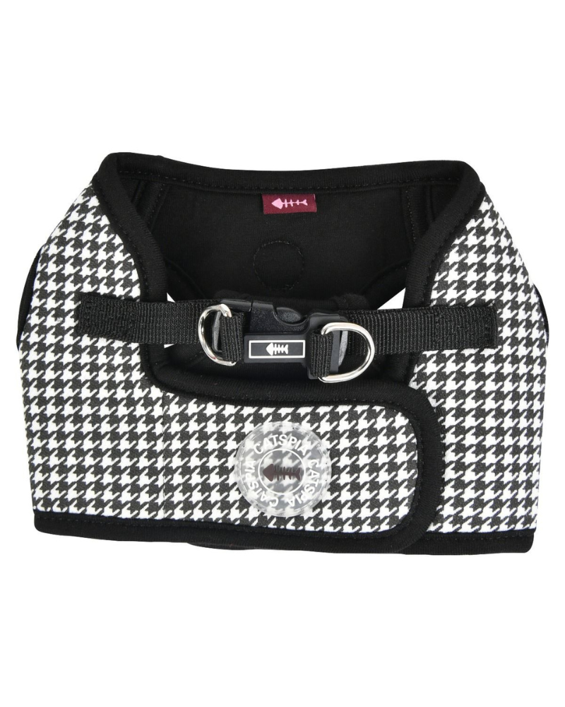 Houndstooth Step-In Cat Harness (FINAL SALE) WALK CATSPIA   