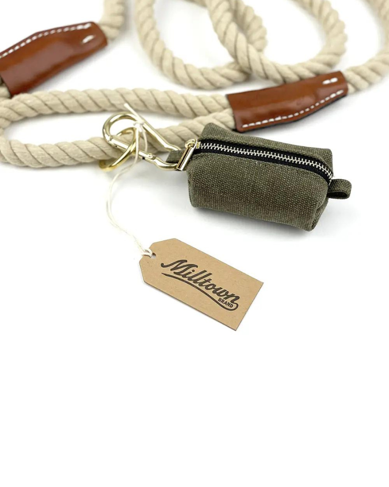 Washed Canvas Poo Bag Holder Add-Ons MILLTOWN BRAND   