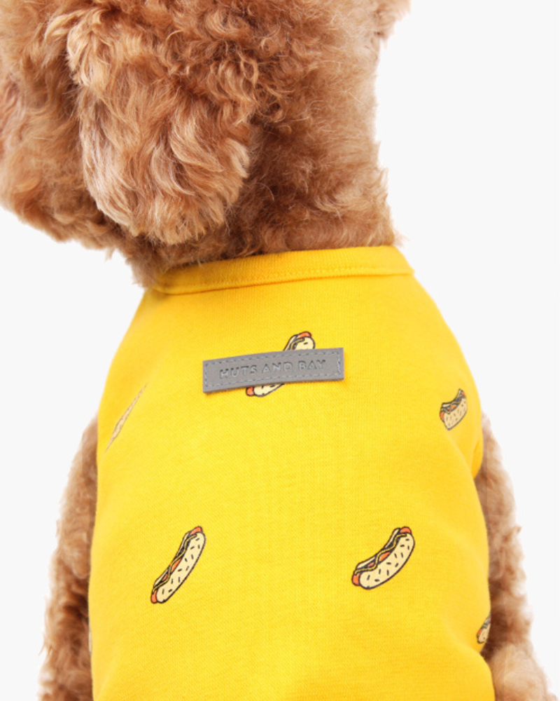 Hot Dog Tank Top for Dogs (FINAL SALE) Wear HUTS & BAY Yellow Small 