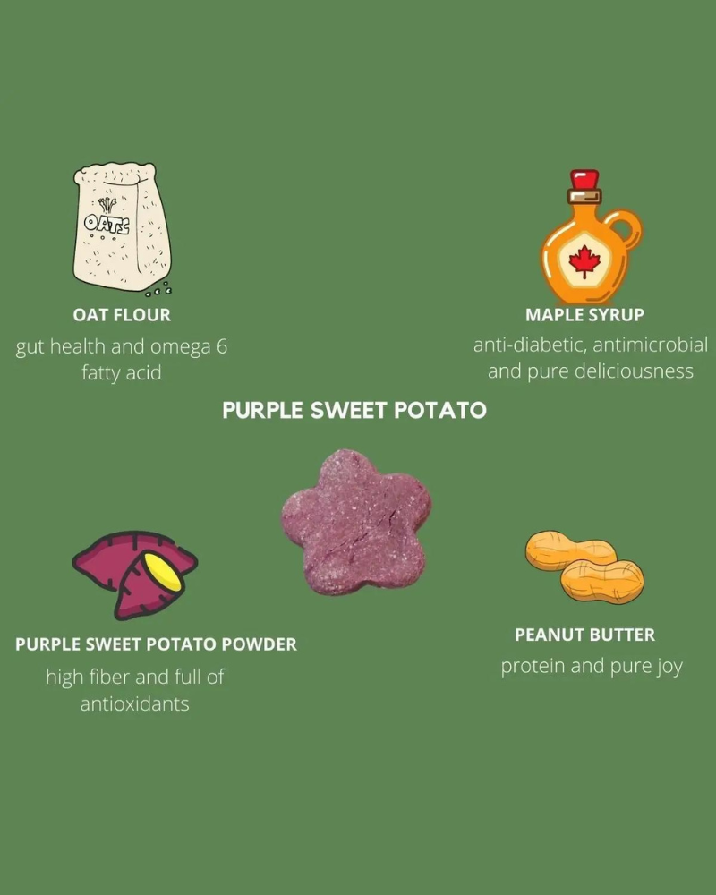 Purple Sweet Potato Dog Biscuit Treats Eat PLANT DOG   