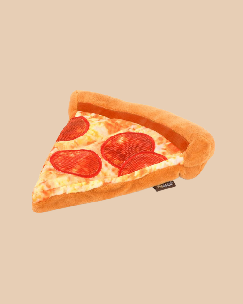 Puppy-Roni Pizza Slice Crinkle & Squeaky Dog Toy Play P.L.A.Y.