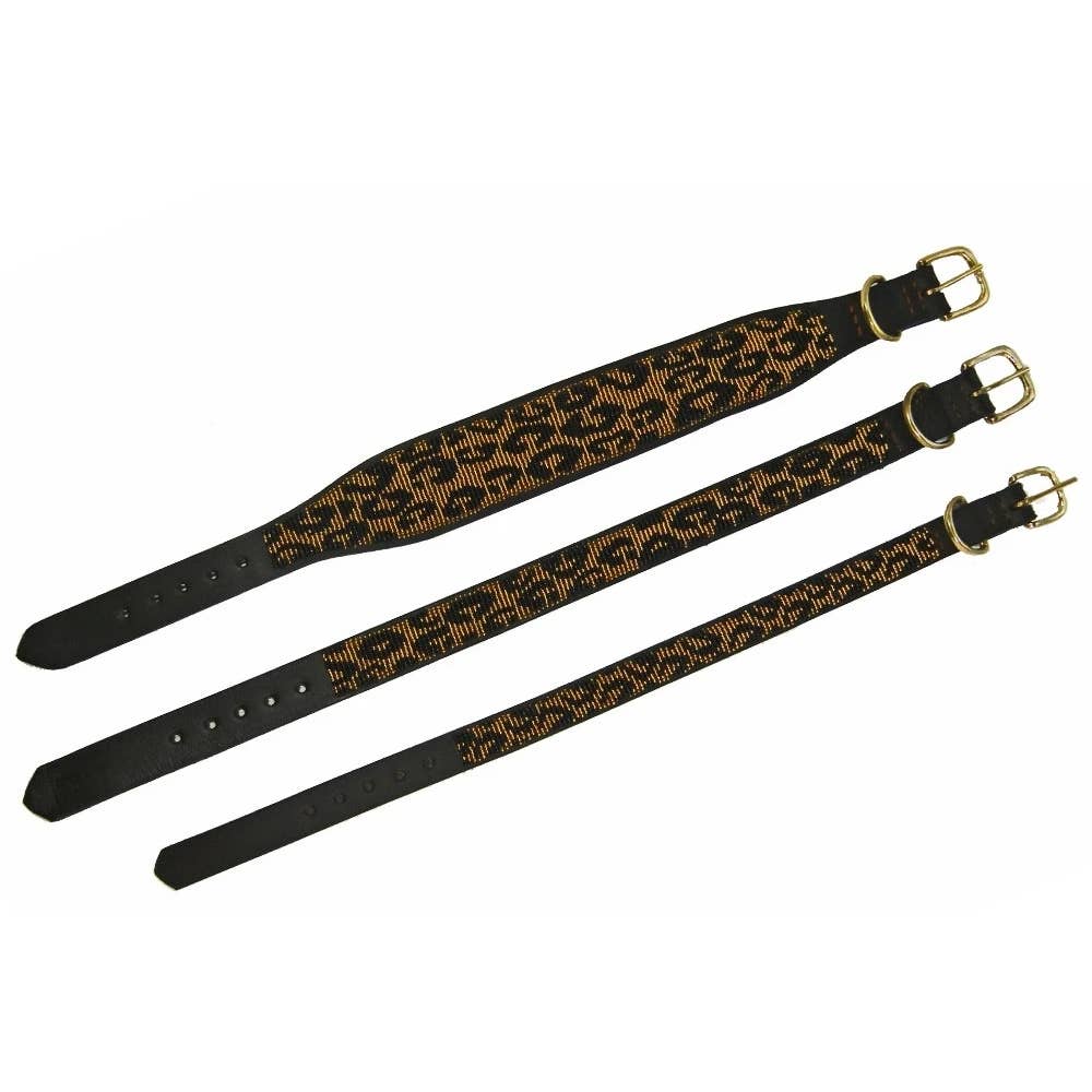 Leopard Print Beaded Dog Collar (CLEARANCE) WALK THE KENYAN COLLECTION   