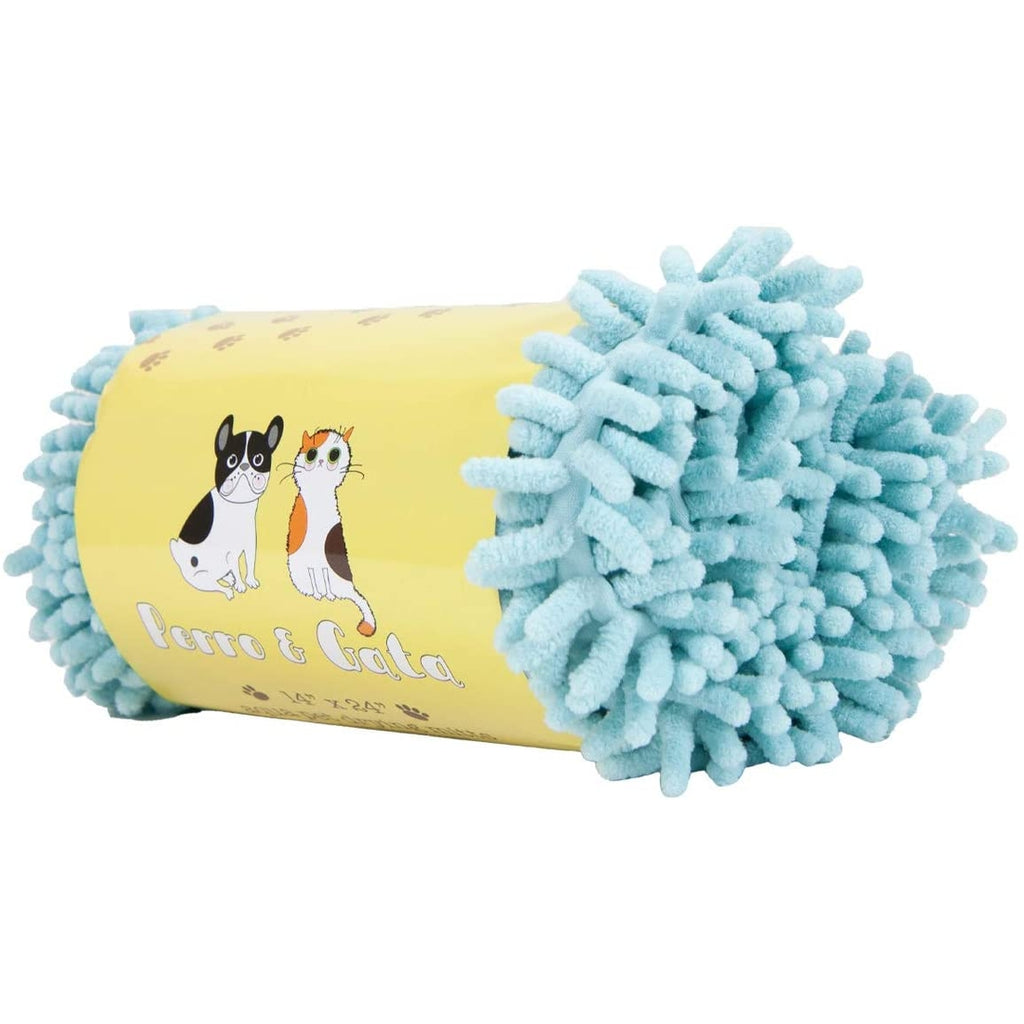 Chenille Shag Pet Drying Mitt << CLEARANCE >> clean PERRO & GATA   