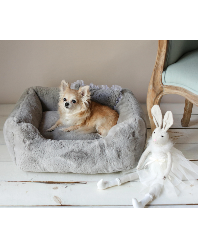 The Divine Dog Bed in Grey (Custom/Direct-Ship) (Made in the USA) Bed HELLO DOGGIE   