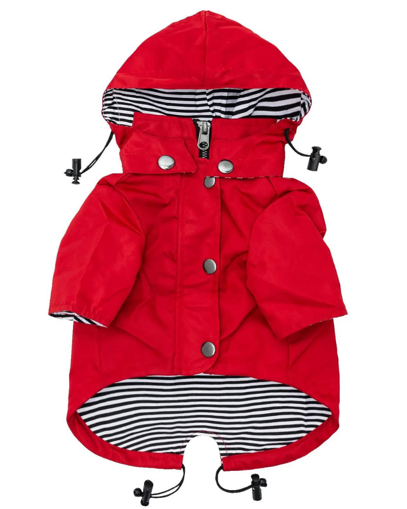Rainy Day Dog Raincoat in Red Wear ELLIE DOG WEAR   
