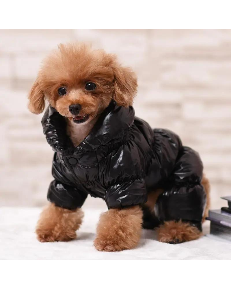 Water-Resistant Puffer Onesie in Black (FINAL SALE) Wear CHIC DOG   