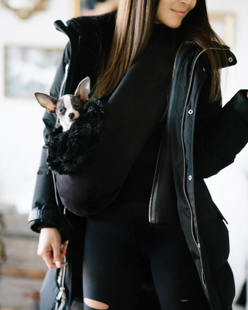 The SNUGGIT Crossbody Dog Sling in Clairence Black Carry THE SNUGGIT COMPANY   