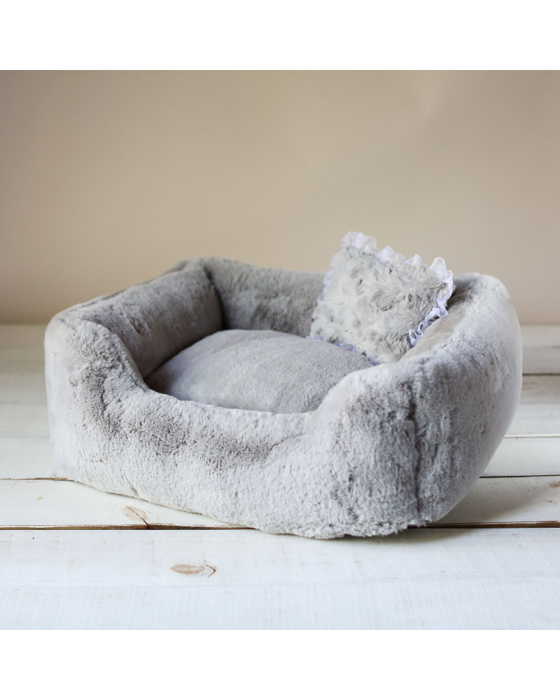 The Divine Dog Bed in Grey (Custom/Direct-Ship) (Made in the USA) Bed HELLO DOGGIE   