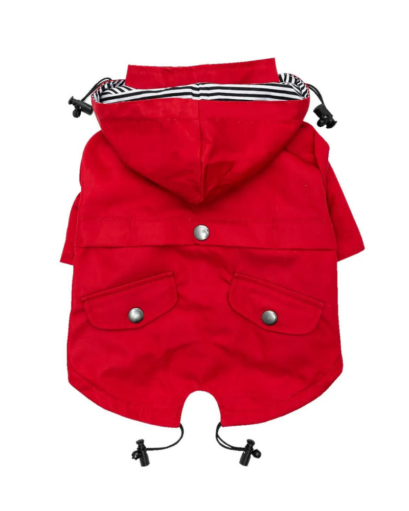 Rainy Day Dog Raincoat in Red Wear ELLIE DOG WEAR   