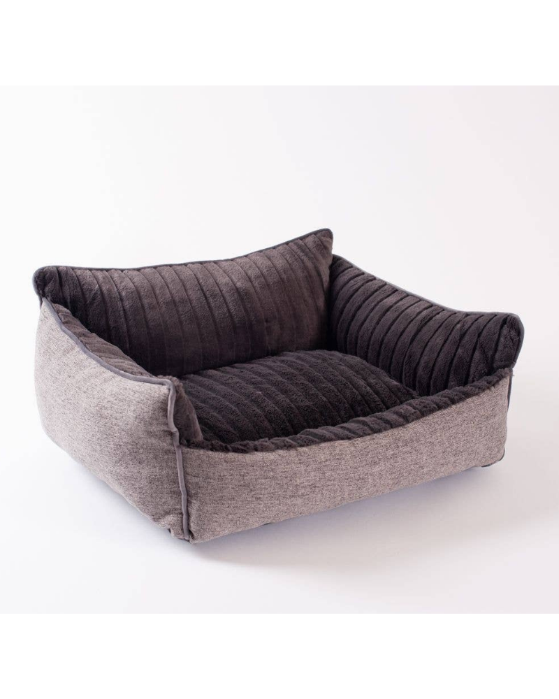 Deep Edge Plush & Tweed Dog Daybed HOME LEFT PINE   