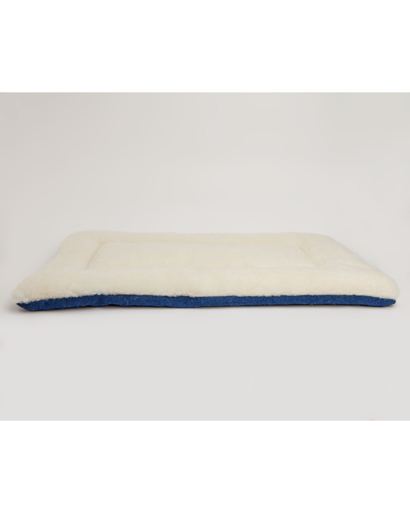Blue Denim & Shearling Pet Napping Mat (Made in the USA) HOME MUTTS & MITTENS   
