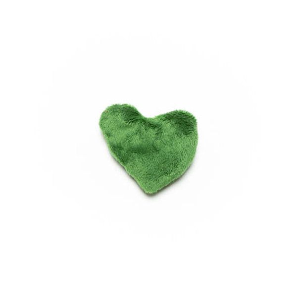 Mini Heart Squeaky Plush Dog Toy Play MUTTS & MITTENS Green  