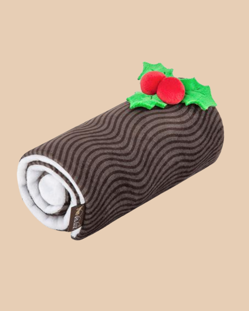 Yule Log Crinkle Dog Toy Play P.L.A.Y.   