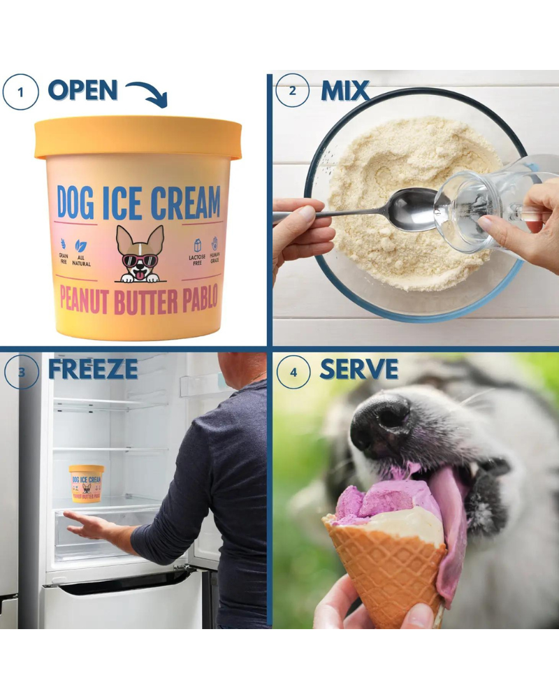 Peanut Butter Pablo Human Grade Dog Ice Cream Mix (Lactose-Free) Eat HEALTHY HOUND   