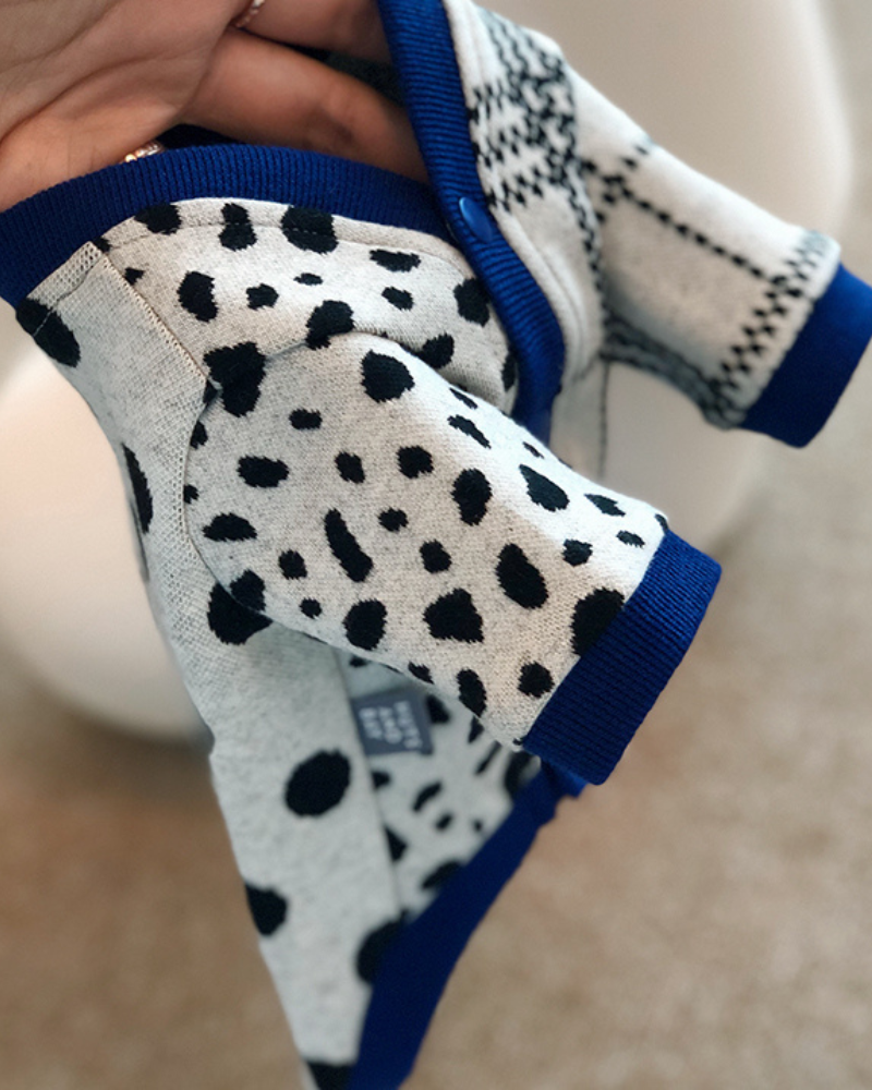 Dalmatian Dot Cardigan for Dogs (FINAL SALE) Wear HUTS & BAY   