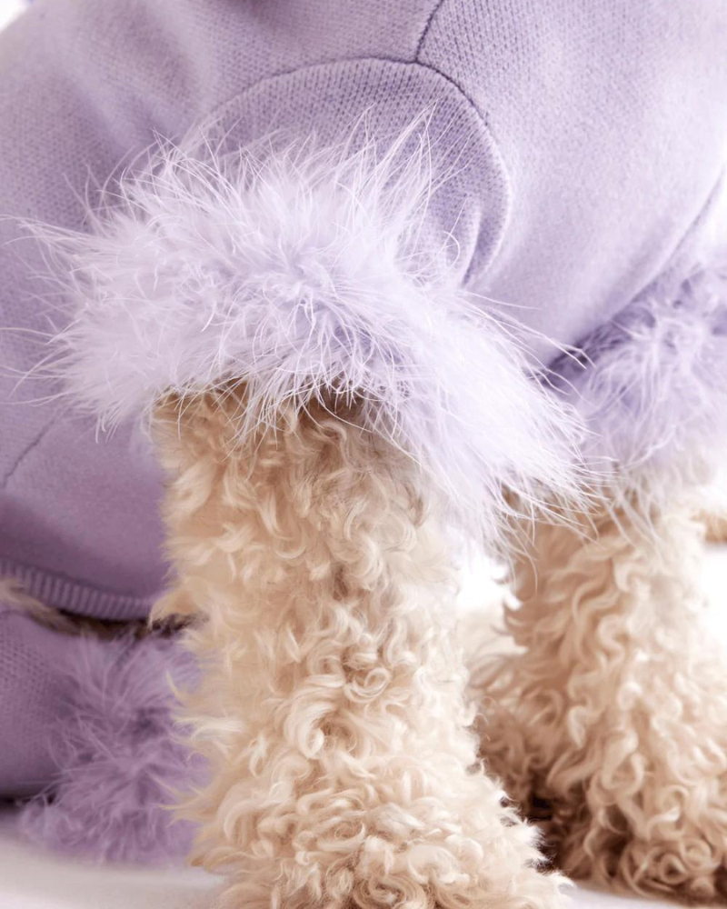 Feather Knit Dog Onesie in Lavender (FINAL SALE) Wear MAXBONE   
