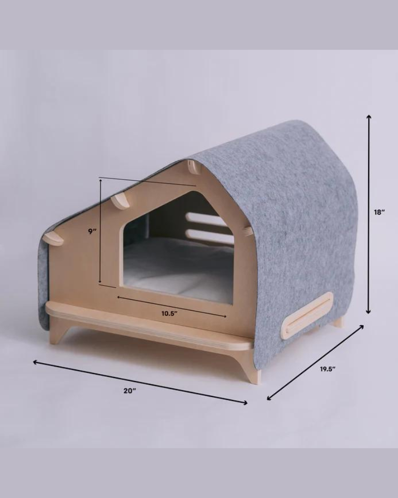 The Little Pet Cabin in Light Grey (FINAL SALE) HOME RAWRY PETS   