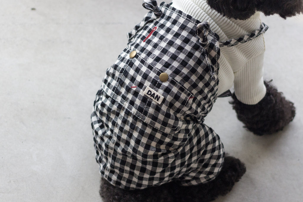 DENTISTS APPOINTMENT | Gingham Check Overall in Black & White Apparel DENTISTS APPOINTMENT   