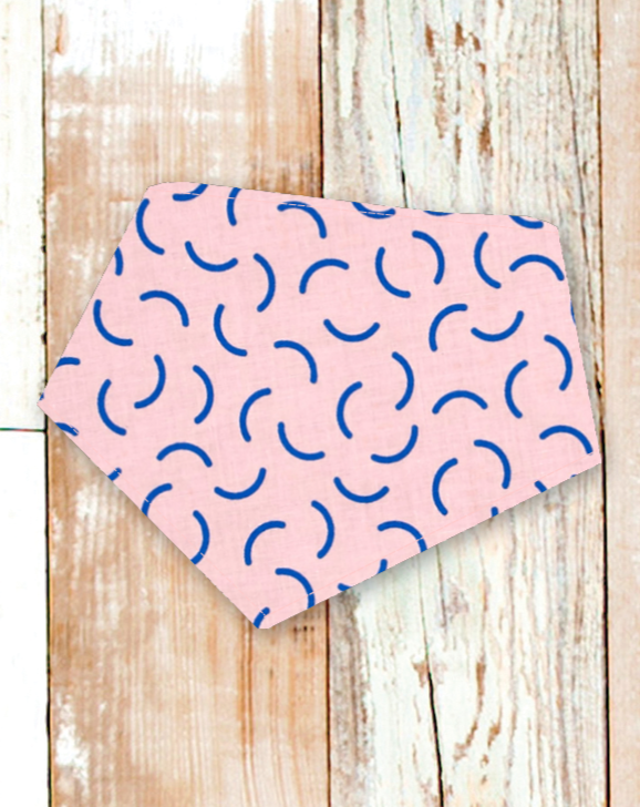 Dog Bandana in Soft Pink Pop Print (Made in the USA) << CLEARANCE >> Wear BIBBYBUBBY   