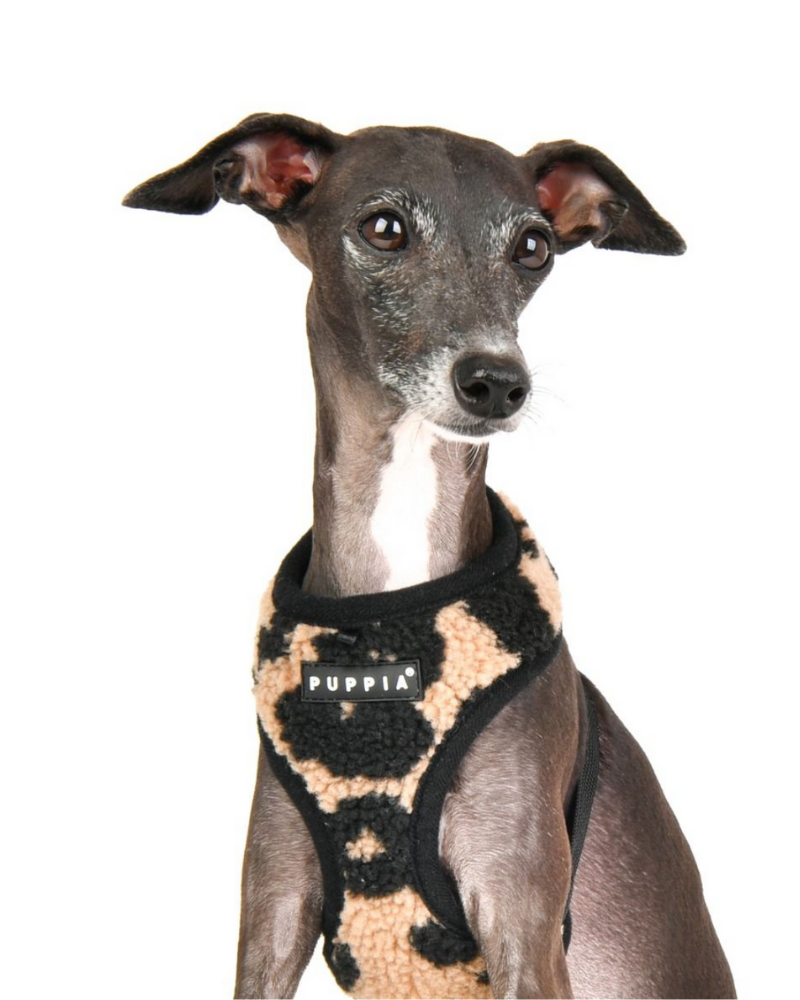 Leopard Fleece Over-the-Head Dog Harness<br>(FINAL SALE) WALK PUPPIA   