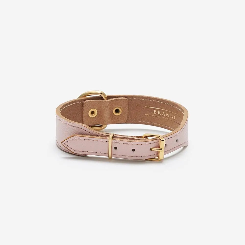 Moni Dog Collar in Blush Pink Leather (Made in Italy) (FINAL SALE) WALK BRANNI   