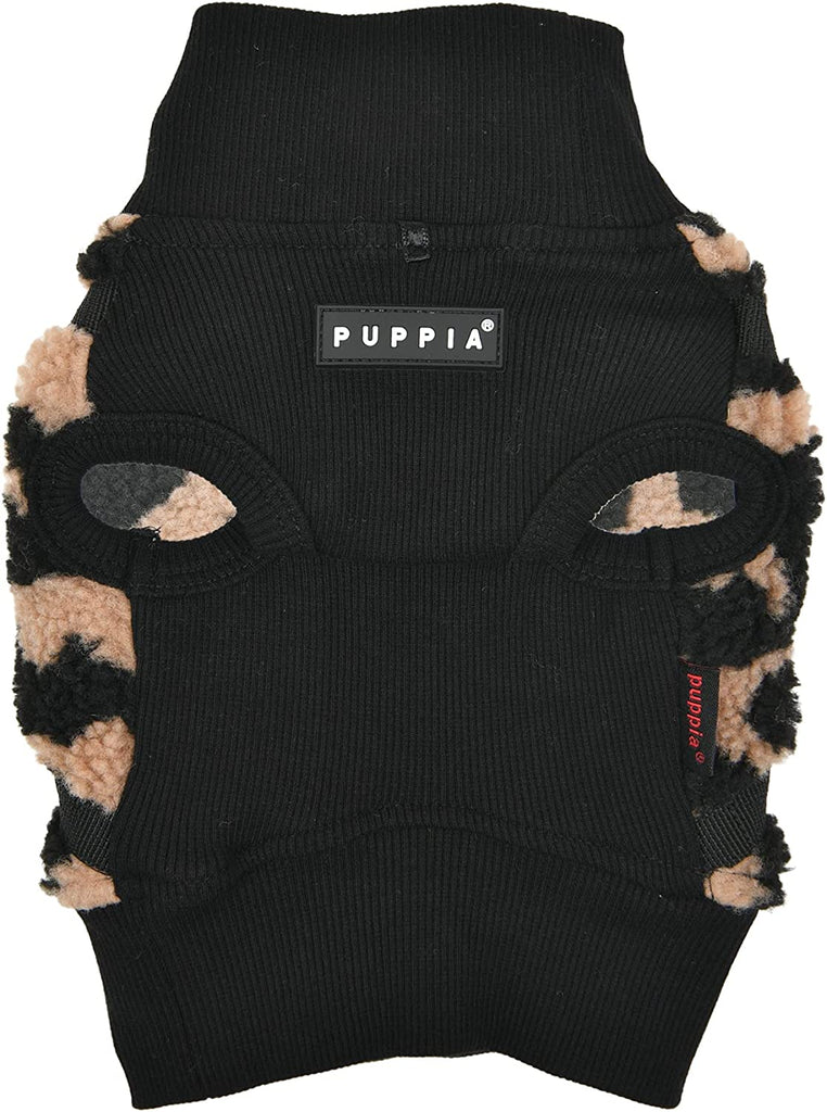 Leopard Fleece Dog Harness Vest in Beige WALK PUPPIA   
