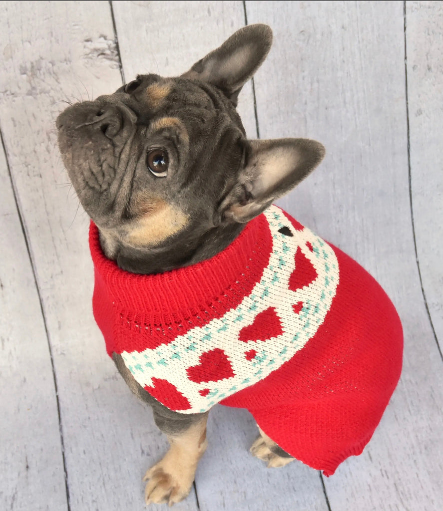 Whole Lotta Love Heart Dog Sweater<br>((FINAL SALE)) Wear FINNEGAN'S STANDARD GOODS   