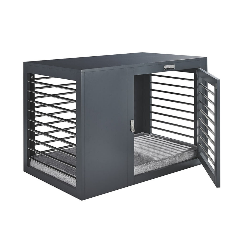 Moderno Dog Crate in Grey<br>(Direct Ship) Dog Beds BOWSER'S PET PRODUCTS   