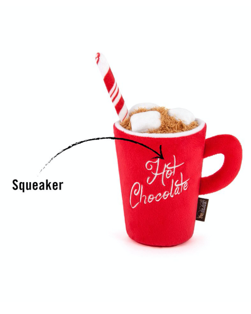 Squeaky Hot Chocolate Holiday Dog Toy Toys P.L.A.Y.   