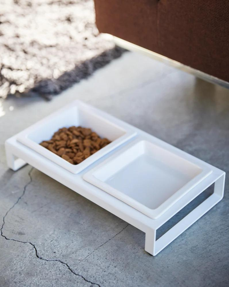 Pet Food Bowl Stand Set