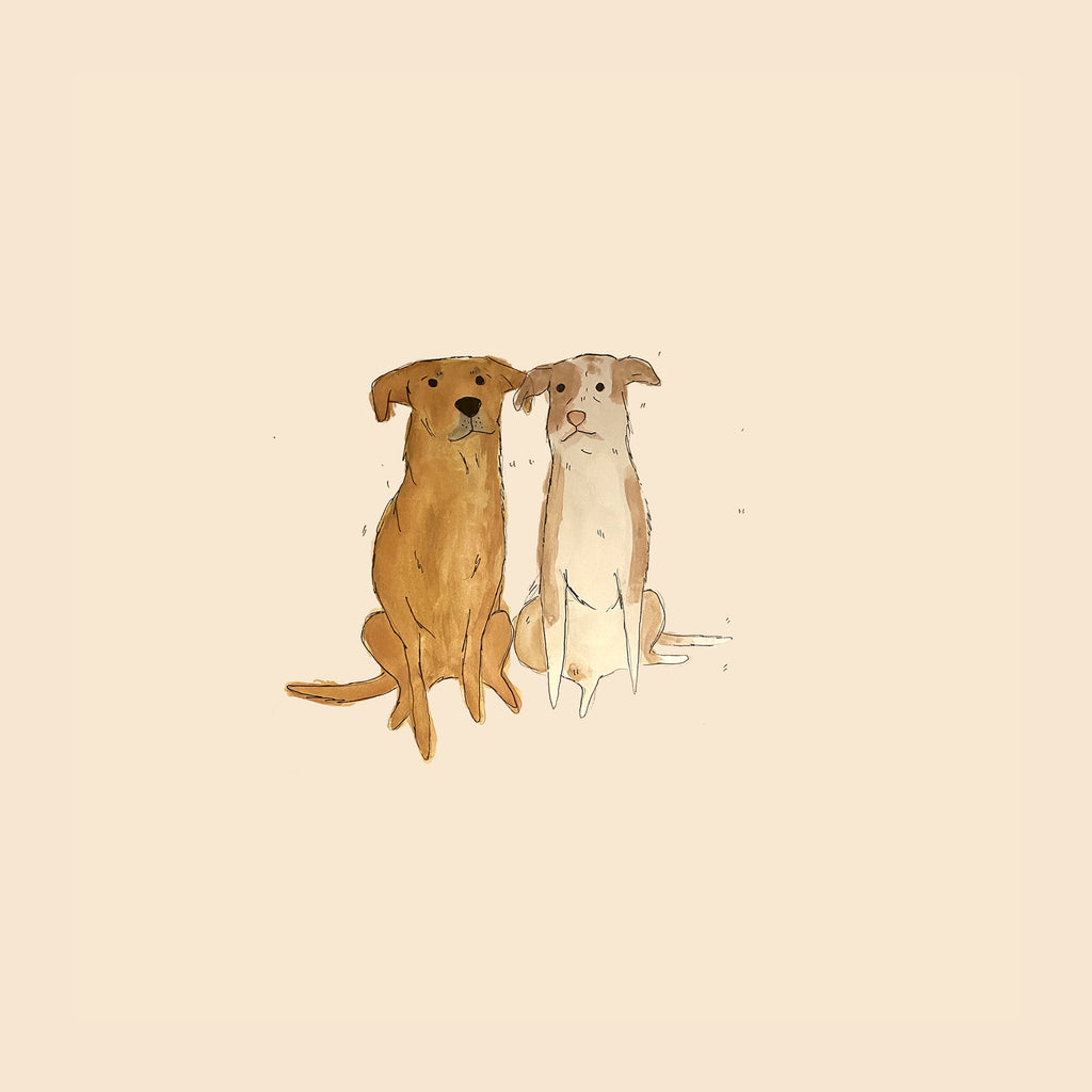 Custom Watercolor Pet Portrait (9" x 9") Drop Ship ANDREA CACERES   