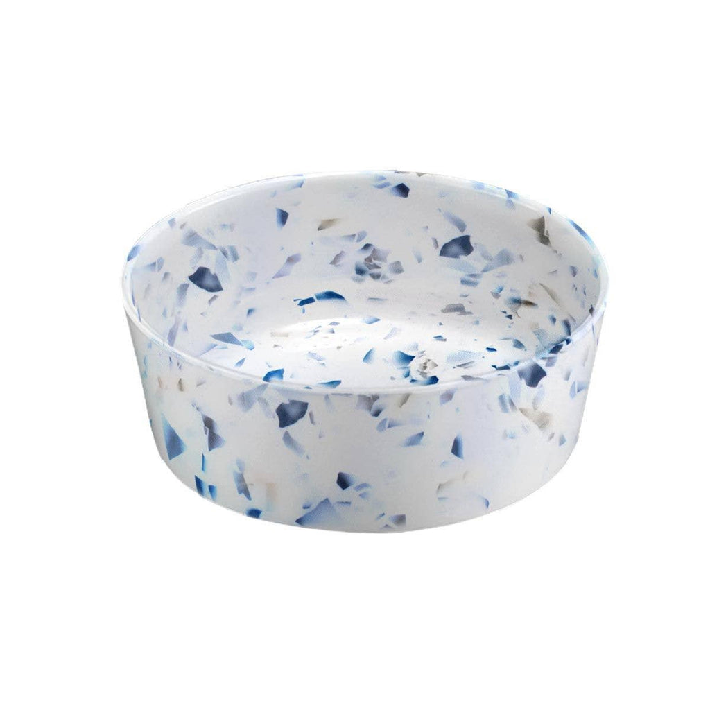 Melamine Dog Bowl in Blue Terrazzo (FINAL SALE) Eat TARHONG   