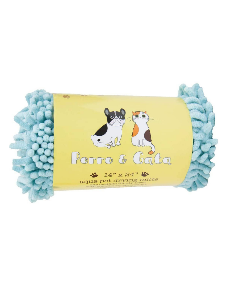 Chenille Shag Pet Drying Mitt << CLEARANCE >> clean PERRO & GATA   