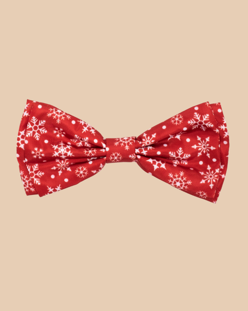 Dignified Dog Bow Tie in Let it Snowflake Wear THE WORTHY DOG   