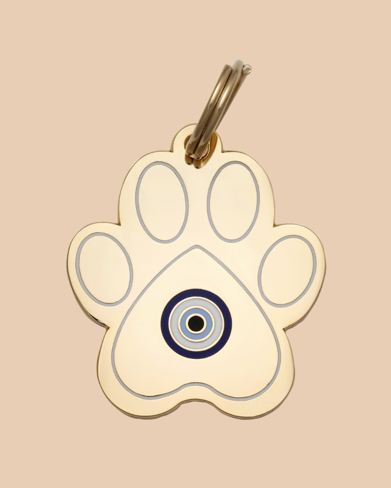Paw Evil Eye ID Tag (Custom & Made in the USA) DROP-SHIP TWO TAILS PET COMPANY   