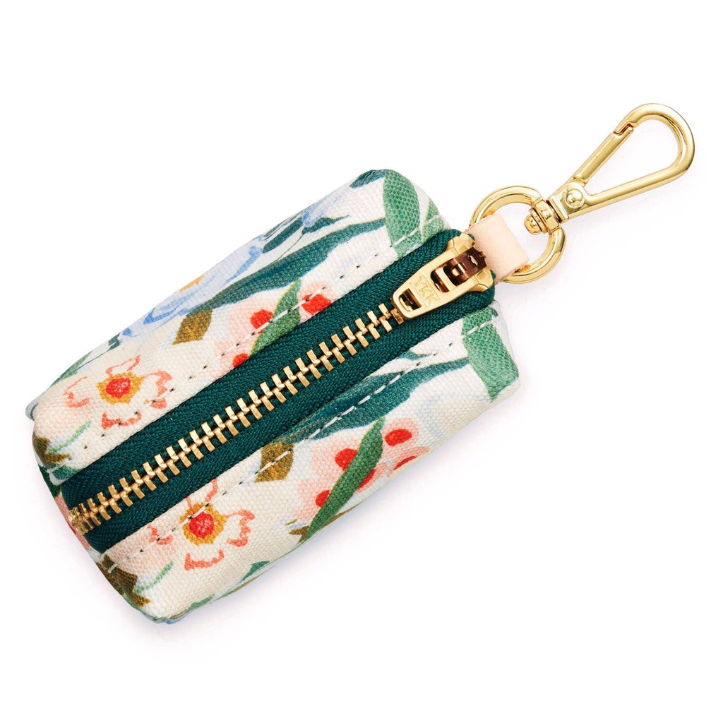 Gathered Print Floral Dog Leash Bag (Made in the USA) << FINAL SALE >> WALK THE FOGGY DOG   