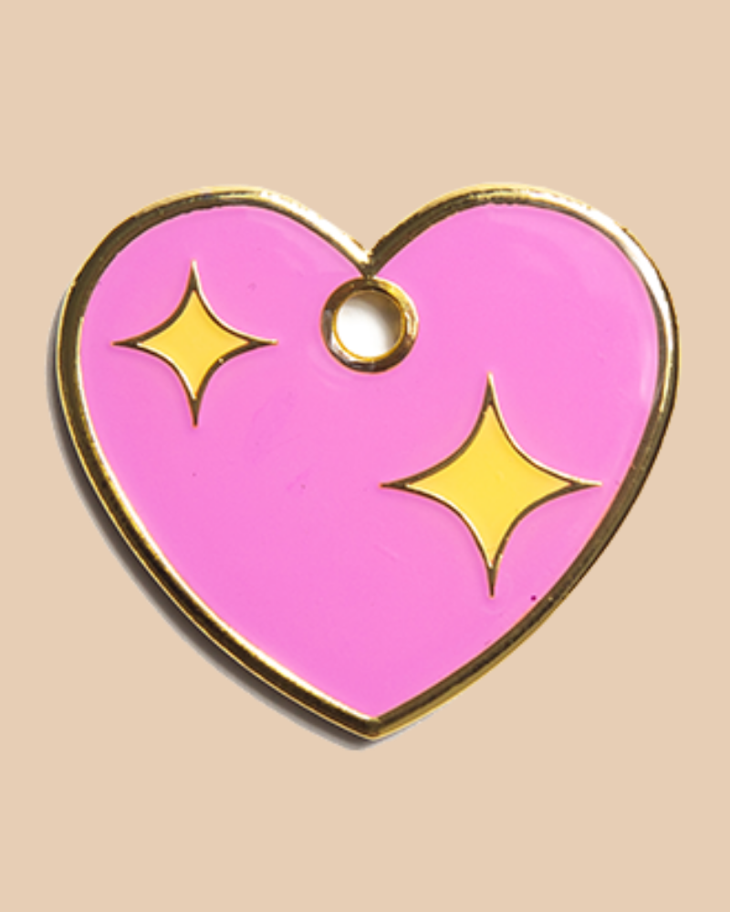 Pink Heart Custom Pet Tag (Custom/Drop-Ship) DROP-SHIP TRILL PAWS   