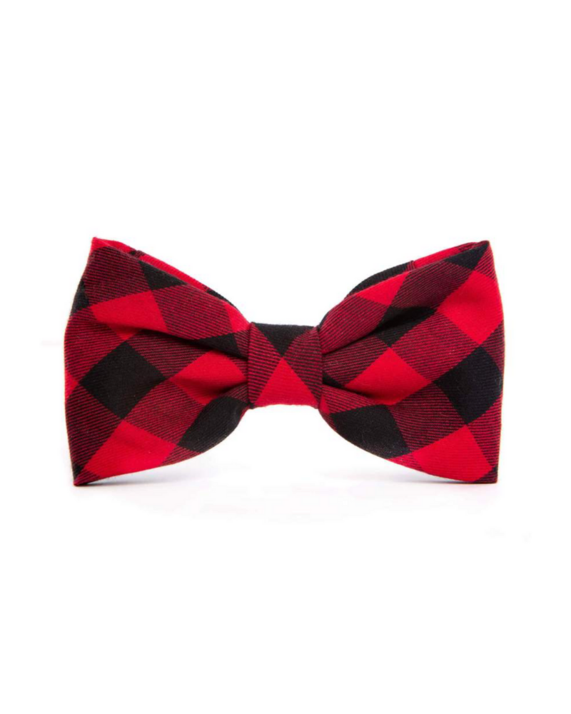 Buffalo Plaid Dog Bow Tie Wear THE FOGGY DOG   