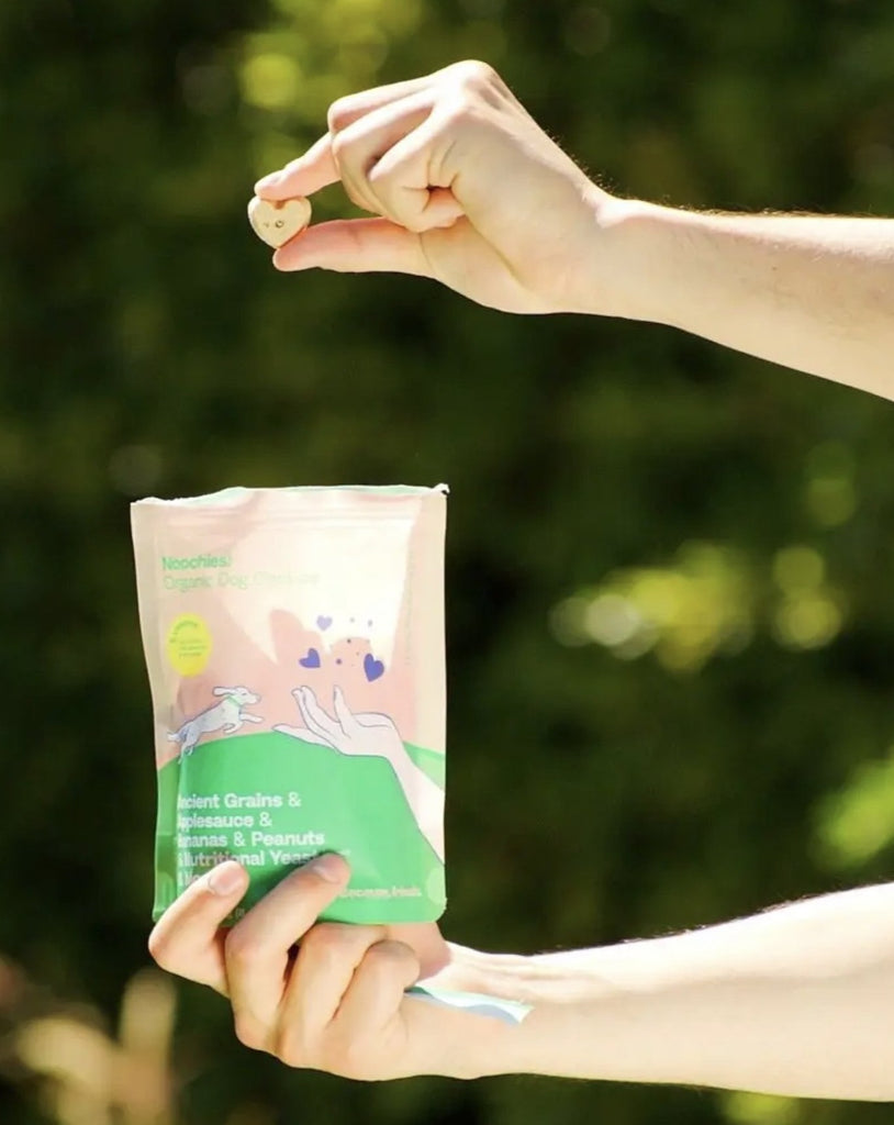 Noochies Organic Peanut Butter & Banana Dog Treats Eat BECAUSE ANIMALS   