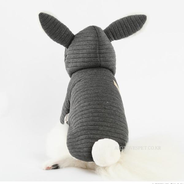 AMY LOVES PET | Bunny Hoodie in Grey Apparel AMY LOVES PET   
