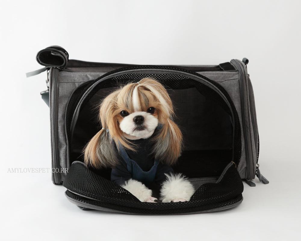 ALP | Expandable Travel Carrier in Grey Carry AMY LOVES PET   