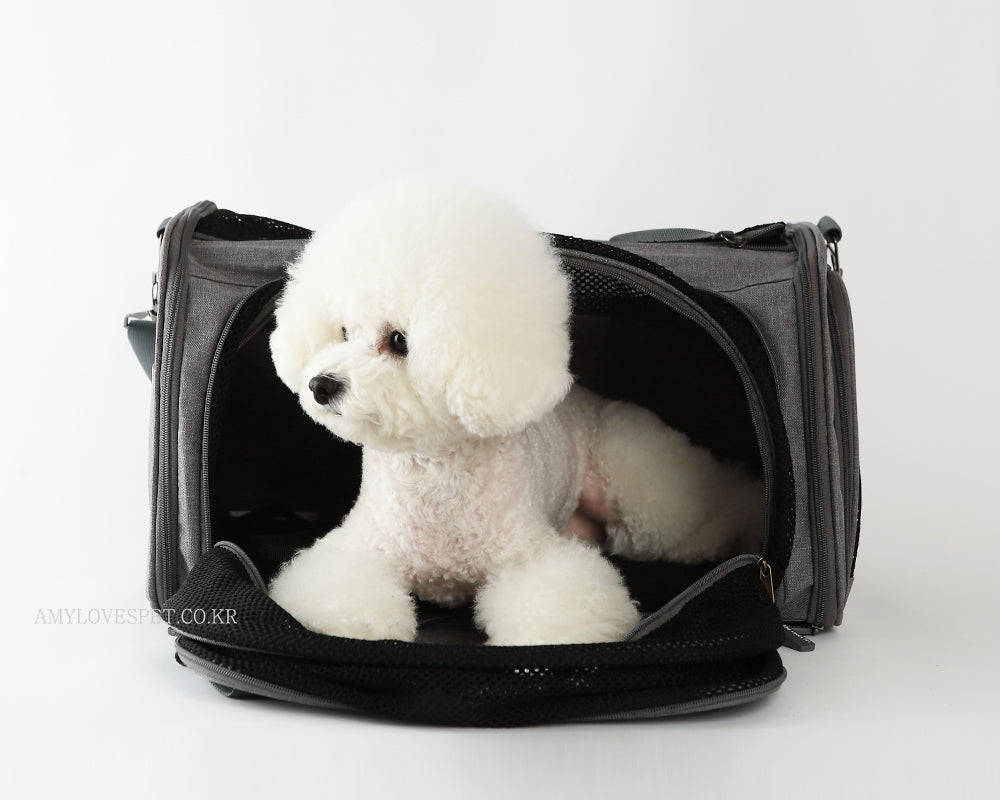 ALP | Expandable Travel Carrier in Grey Carry AMY LOVES PET   