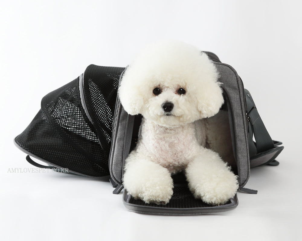 ALP | Expandable Travel Carrier in Grey Carry AMY LOVES PET   