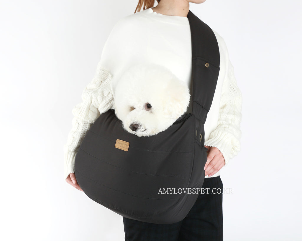 ALP | Half Sling Crossbody Bag in Charcoal Carry AMY LOVES PET   
